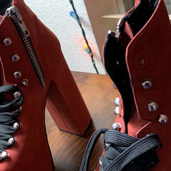 Unif Hellbounds Red Velvet size 5.5 - Picture 6 of 10